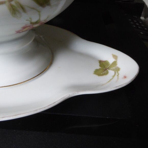 VTG Circa 1920s Rosenthal Empire Gravy Bowl W/ Woman Face Handles & Underplate - Picture 14 of 16